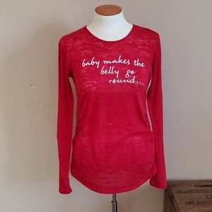 Motherhood Maternity,  red long-sleeve pullover M.